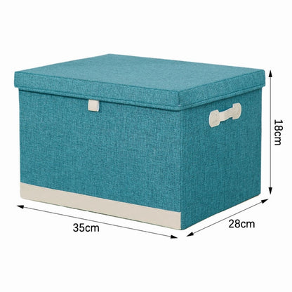 Cutie Depozitare Multifunctionala, Naimeed D7665, pliabilă, cu capac, dimenisuni 35x28x18cm, Turcoaz