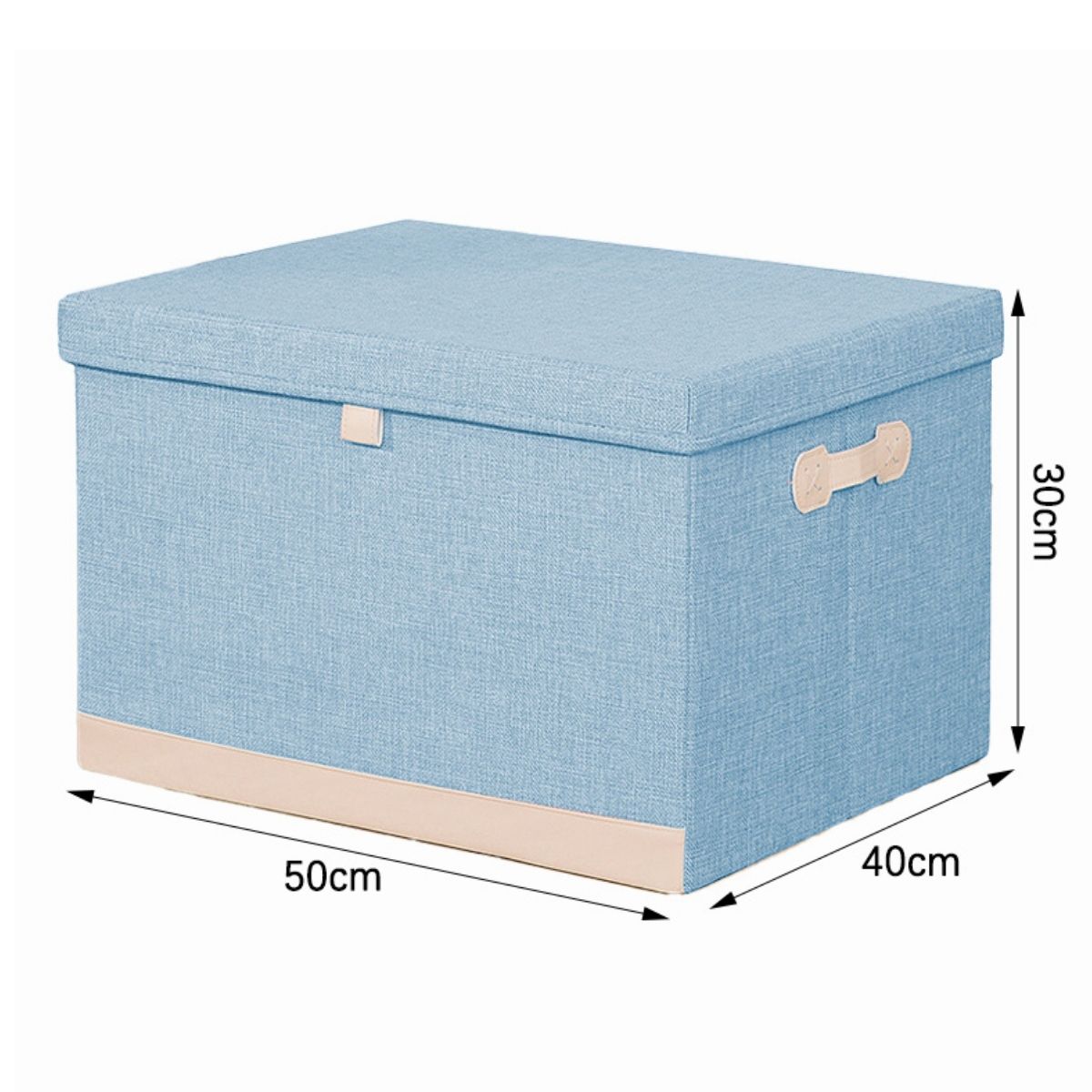 Cutie Depozitare Multifunctionala, Naimeed D7667, pliabilă, cu capac, dimenisuni 45x35x24.5cm, Albastru deschis