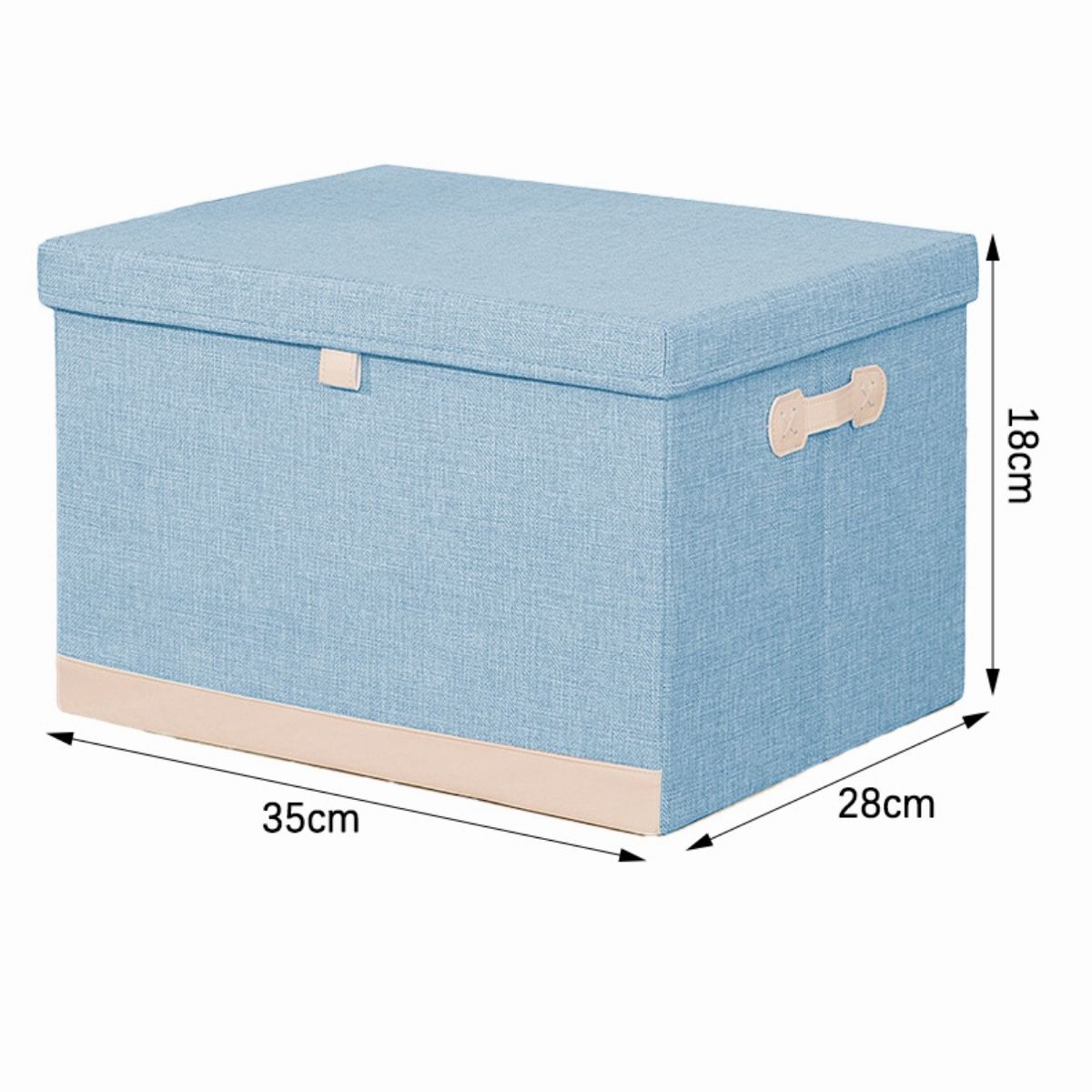 Cutie Depozitare Multifunctionala, Naimeed D7669, pliabilă, cu capac, dimenisuni 35x28x18cm, Albastru deschis