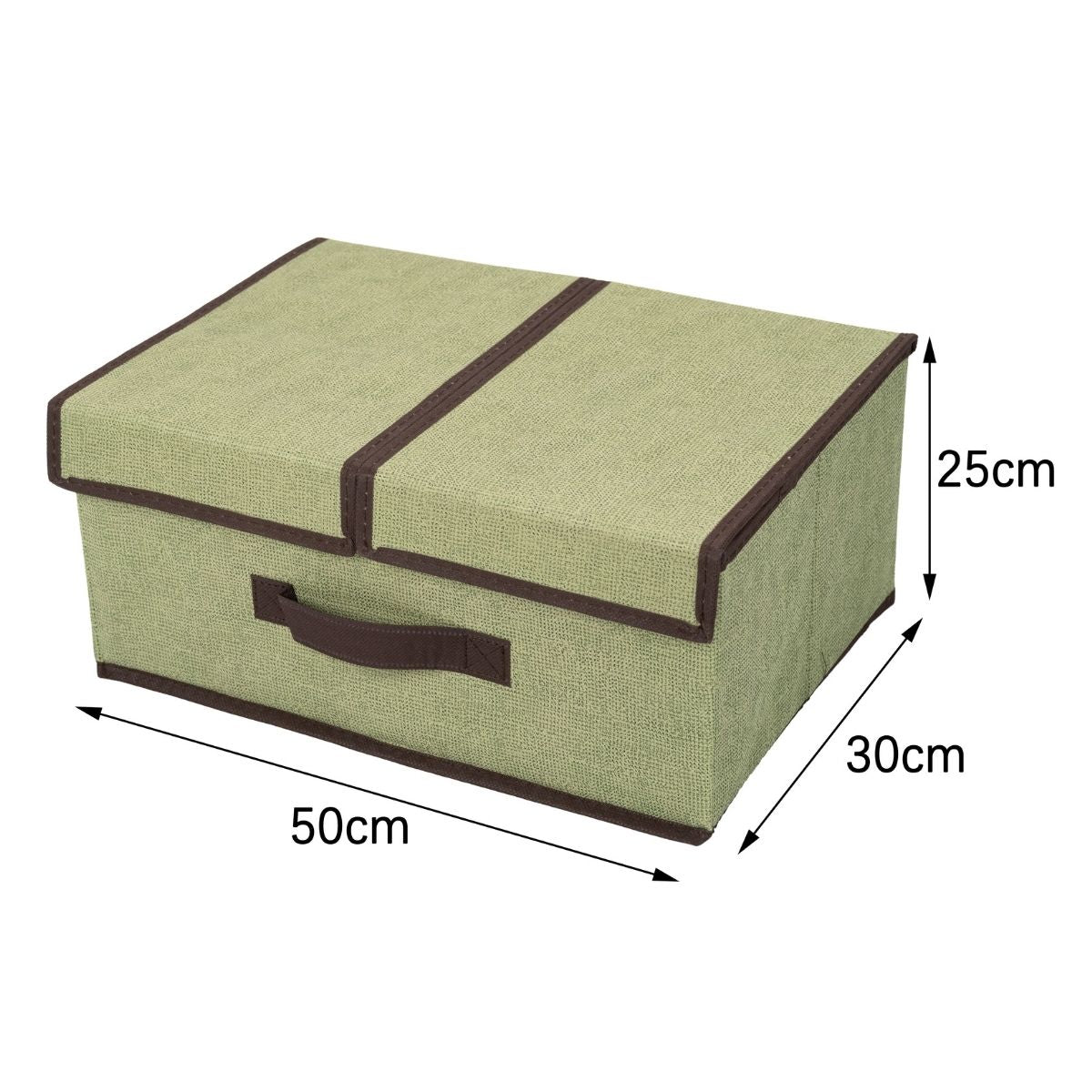 Cutie depozitare din poliester, pliabila, cu dubla acoperire si compartimentare flexibila, Naimeed D7670, dimensiuni 50x30x25cm, verde