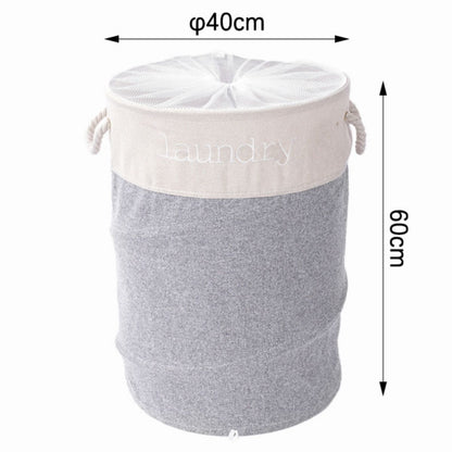 Sac de rufe din poliester, cu mânere si și plasă de închidere, Naimeed D7680, 40x60cm, gri