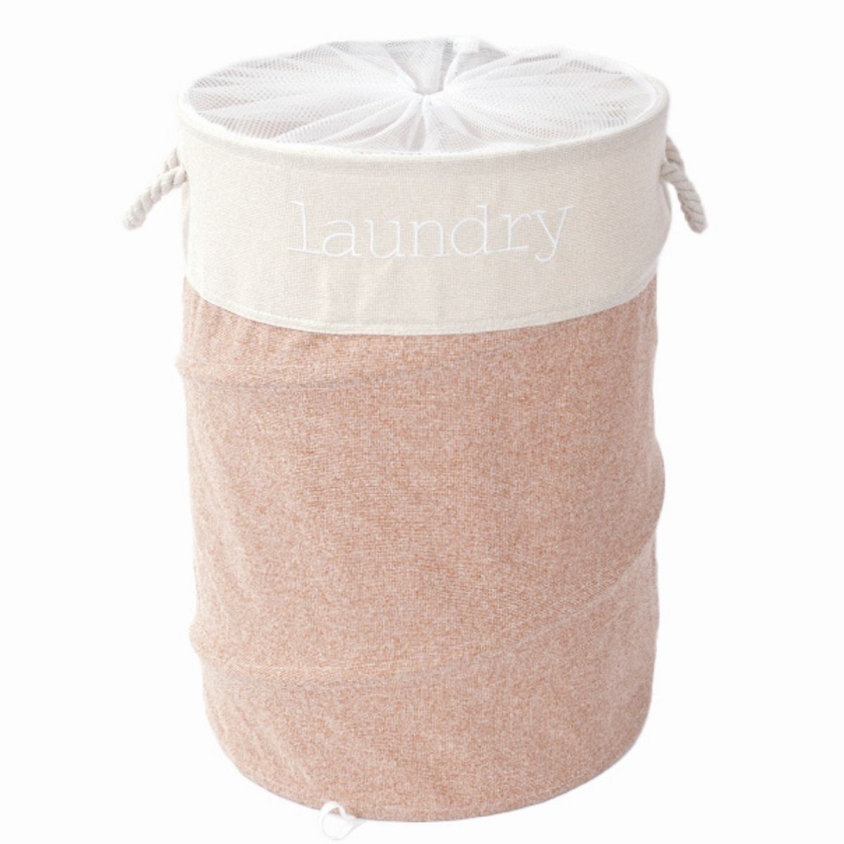 Sac de rufe din poliester, cu mânere si și plasă de închidere, Naimeed D7681, 40x60cm, portocaliu