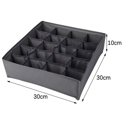Organizator pliabil de dulap sau sertar, 20 compartimente, Naimeed D7683, Dimensiuni 30x30x10 cm, Gri