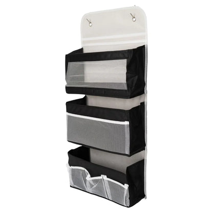 Organizator Suspendat Multifunctional, 7 spatii depozitare, Naimeed D7684, dimensiuni 10x30x70cm, Alb/Negru - 221.ro