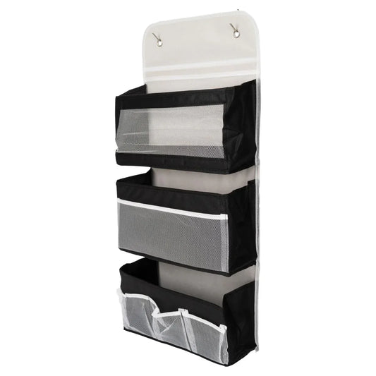 Organizator Suspendat Multifunctional, 7 spatii depozitare, Naimeed D7684, dimensiuni 10x30x70cm, Alb/Negru - 221.ro