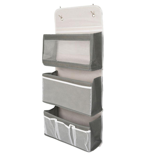 Organizator Suspendat Multifunctional, 7 spatii depozitare, Naimeed D7685, dimensiuni 10x30x70cm, Alb/Gri - 221.ro