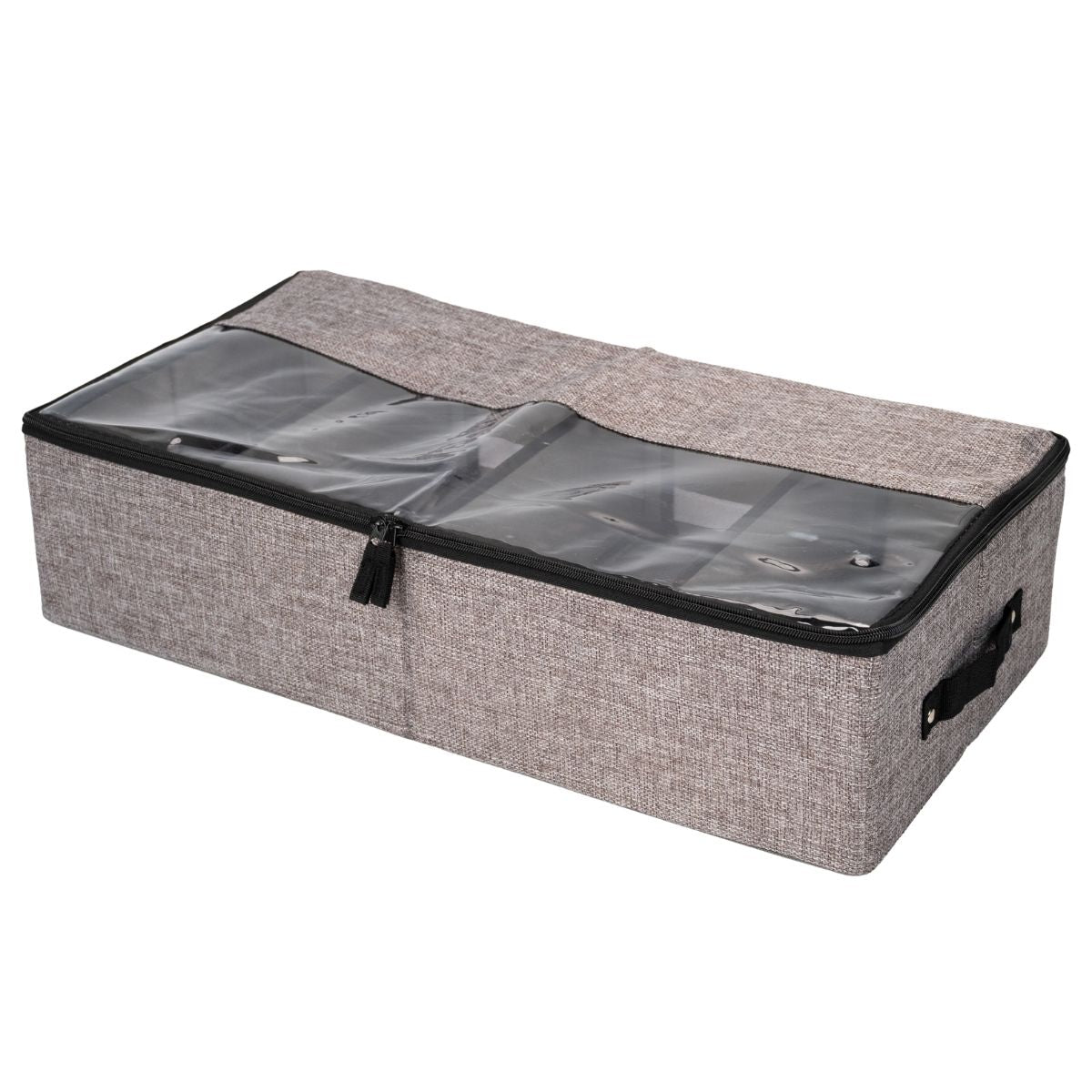 Organizator depozitare multifunctional, cu Fereastră Vizibilă, Închidere cu Fermoar si compartimentare adjustabila, Naimeed D7688, 15x30.5x58cm, Gri