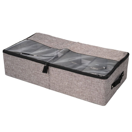 Organizator depozitare multifunctional, cu Fereastră Vizibilă, Închidere cu Fermoar si compartimentare adjustabila, Naimeed D7688, 15x30.5x58cm, Gri