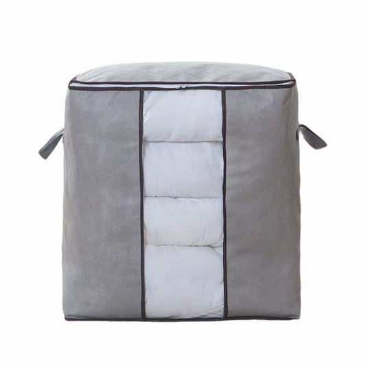 Organizator depozitare multifunctional, cu Fereastră Vizibilă, Închidere cu Fermoar, Naimeed D7690, 28x46x48cm, Gri