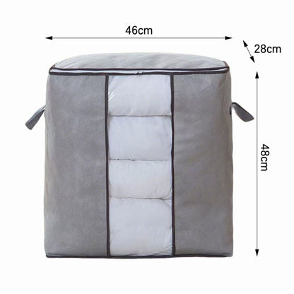 Organizator depozitare multifunctional, cu Fereastră Vizibilă, Închidere cu Fermoar, Naimeed D7690, 28x46x48cm, Gri