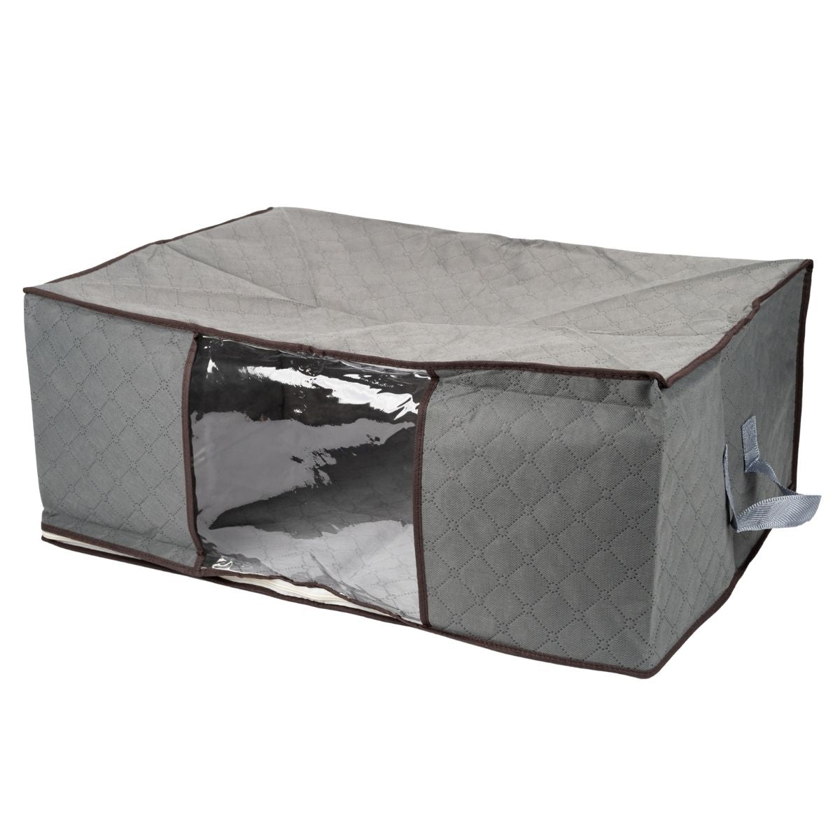 Organizator depozitare multifunctional, cu Fereastră Vizibilă, Închidere cu Fermoar, Naimeed D7692, 30x50x70cm, Gri