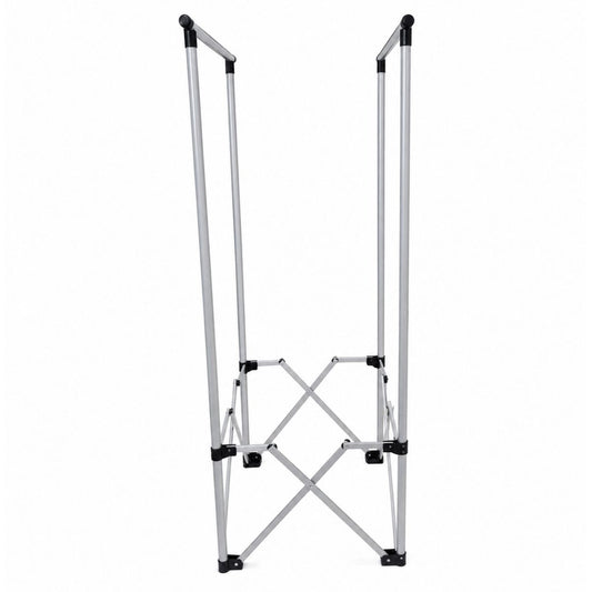 Organizator pentru Haine Pliabil, Naimeed D7716, Suport cu Bara pentru Umerase, Metal, 48x138cm, Argintiu/Negru