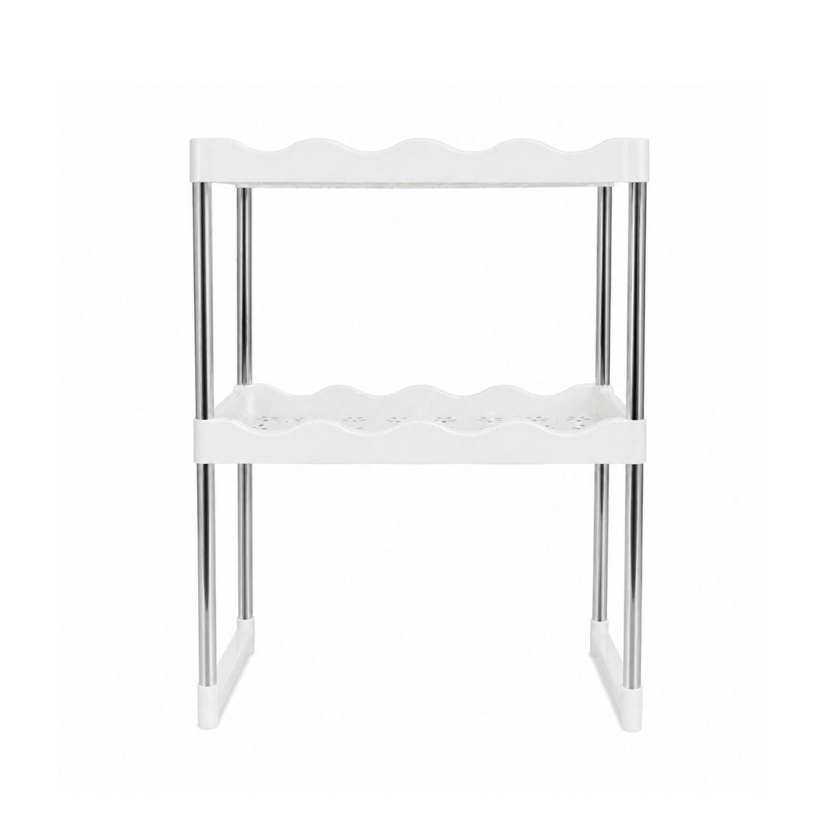 Raft de Depozitare pentru Bucatarie, 3 Niveluri, Naimeed D7721, Suport pentru Cuptor cu Microunde si Organizare Accesorii, 45 x 25 x 63 cm, Alb
