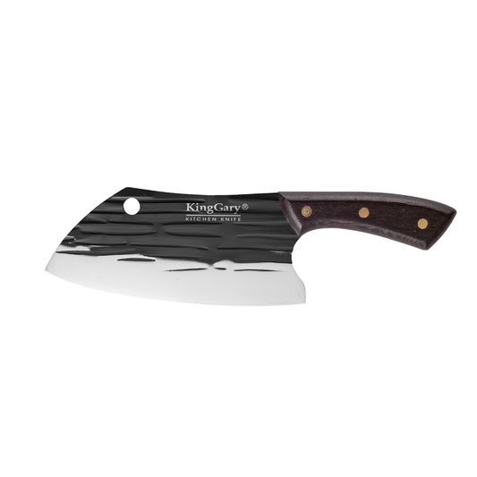 Satar profesional macelarie, Naimeed D7793, Lama din inox 19cm si maner din lemn 12.5 cm
