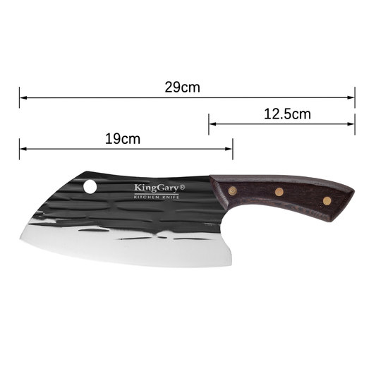Satar profesional macelarie, Naimeed D7793, Lama din inox 19cm si maner din lemn 12.5 cm