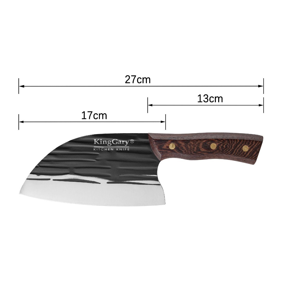 Satar profesional macelarie, Naimeed D7795, Lama din inox 17 cm si maner din lemn 13 cm