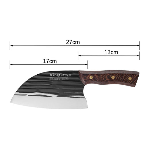 Satar profesional macelarie, Naimeed D7795, Lama din inox 17 cm si maner din lemn 13 cm