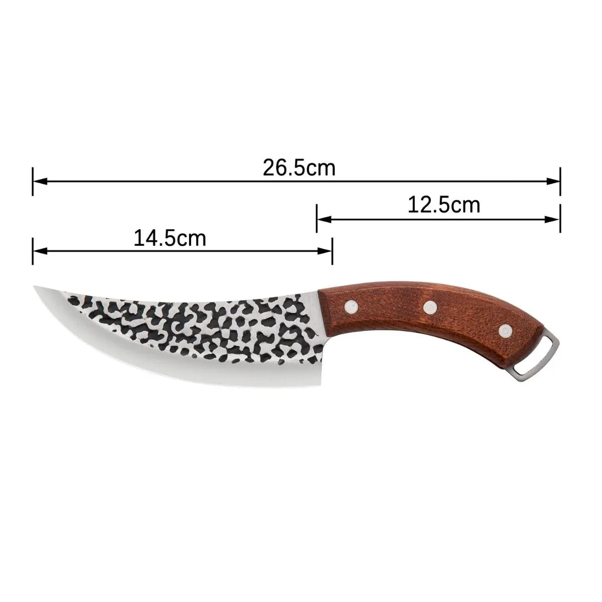 Cutit macelar universal , Naimeed D7797, lama inox 20cm si maner din lemn 13.5cm