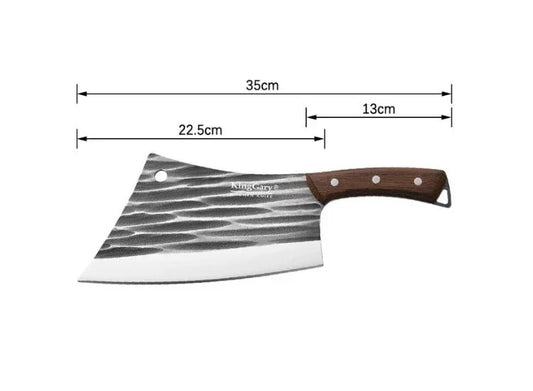 Satar profesional macelarie, Naimeed D7800, Lama lata din inox 22.5cm si maner din lemn 13 cm