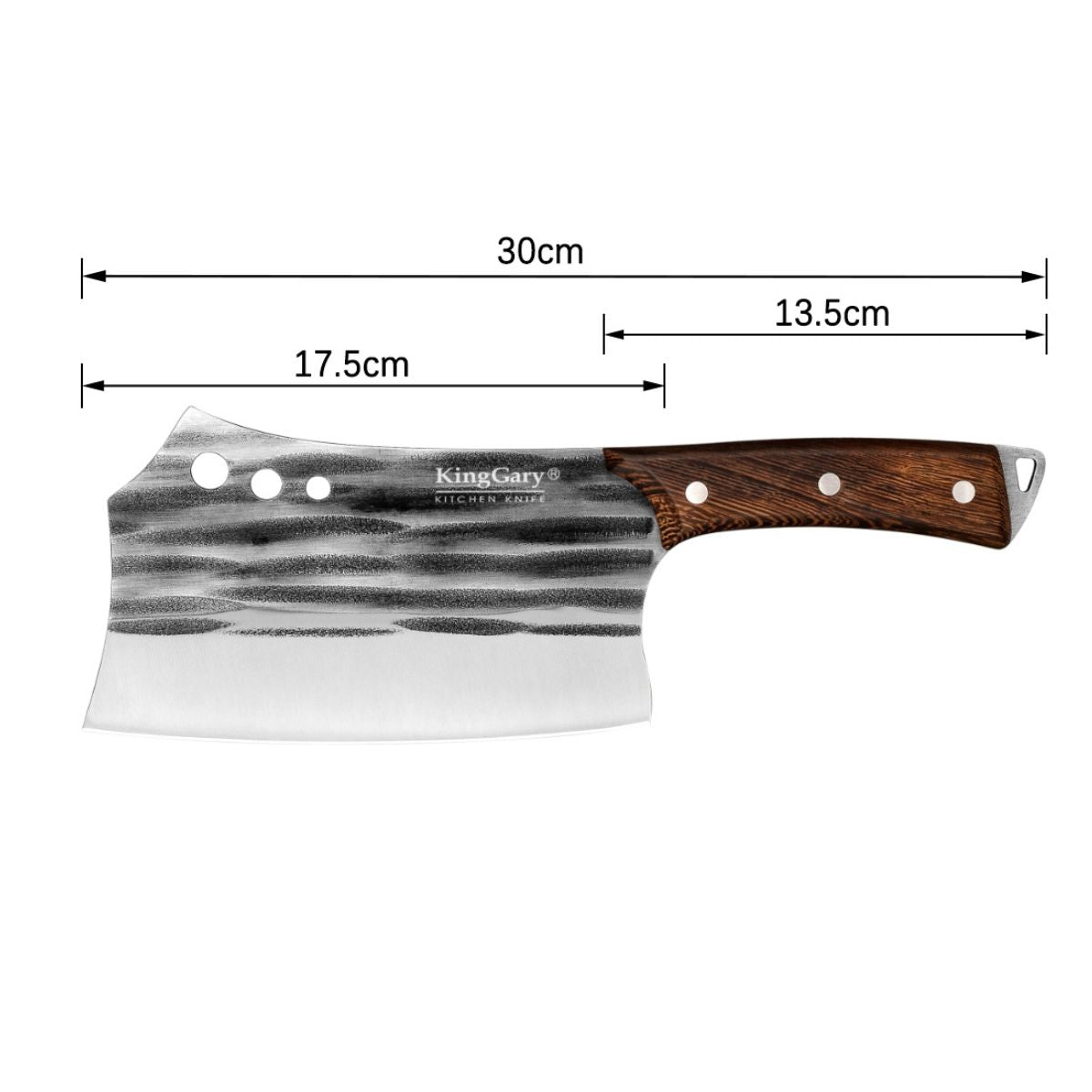 Satar profesional macelarie, Naimeed D7801, Lama din inox 17.5 cm si maner din lemn 13.5 cm
