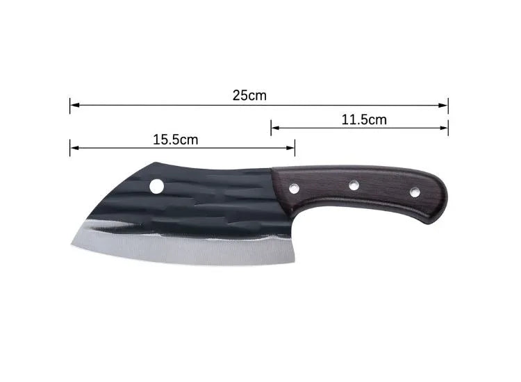 Satar profesional macelarie, Naimeed D7802, Lama din inox 15.5cm si maner din lemn 11.5 cm