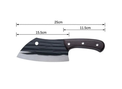 Satar profesional macelarie, Naimeed D7802, Lama din inox 15.5cm si maner din lemn 11.5 cm