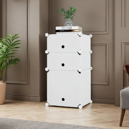 Dulap Modular, 3 Usi, Naimeed D7892, 74x37x37cm , Alb