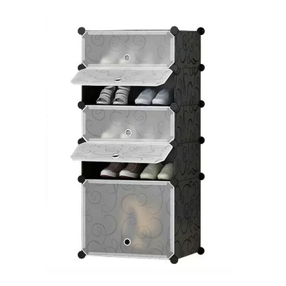 Pantofar Modular, 5 usi, Naimeed D7903, 37x47x108cm, Negru
