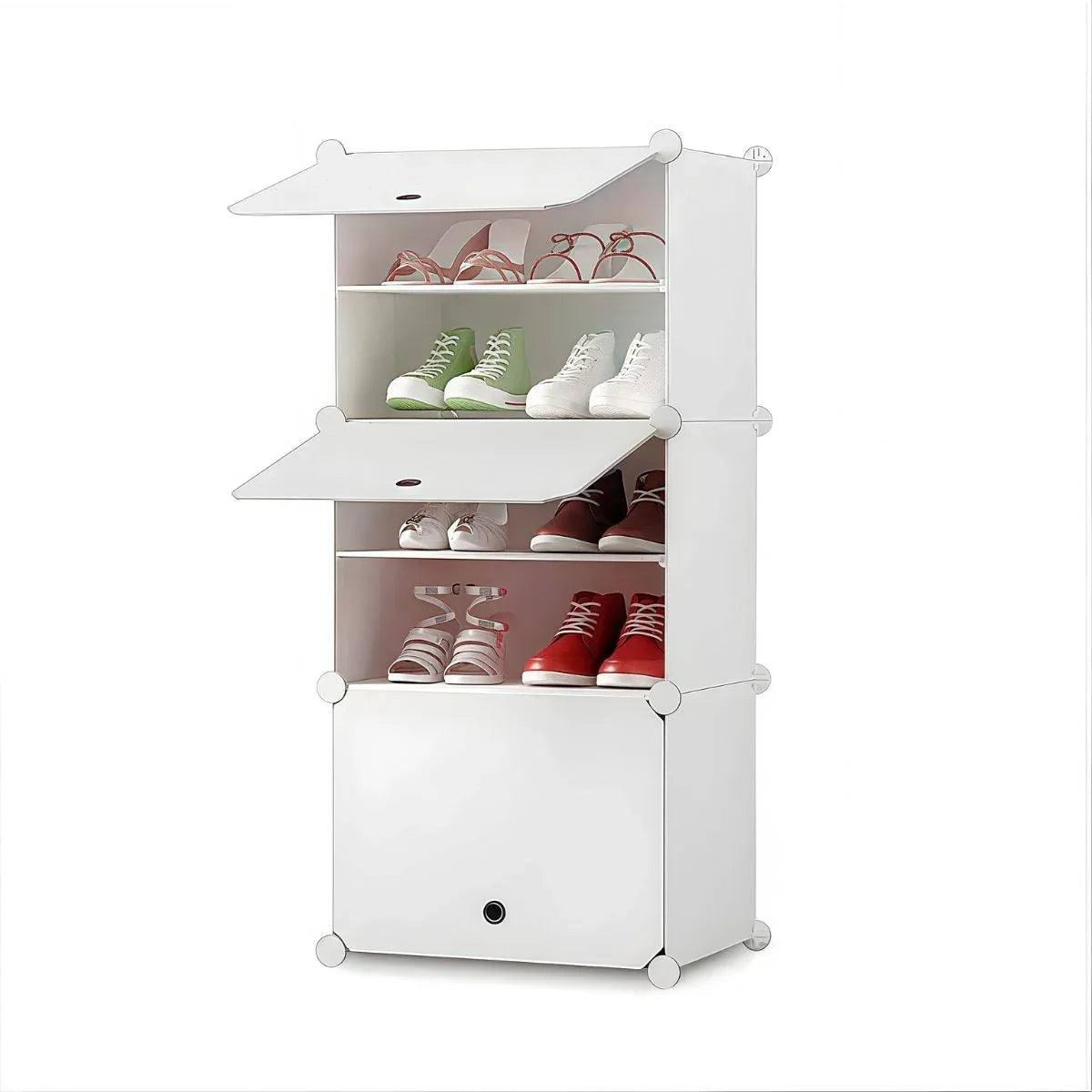 Pantofar Modular, 3 usi, Naimeed D7910, 32x42x95cm, Alb