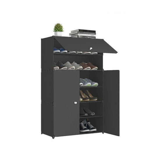 Pantofar Modular, 3 usi, Naimeed D7917, 32x62x95cm, Negru