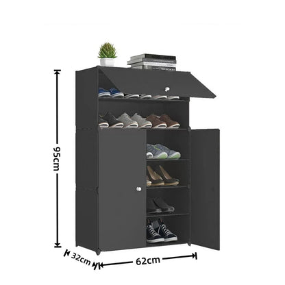 Pantofar Modular, 3 usi, Naimeed D7917, 32x62x95cm, Negru