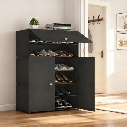 Pantofar Modular, 3 usi, Naimeed D7917, 32x62x95cm, Negru