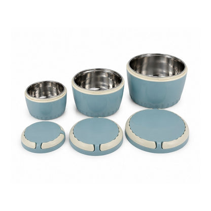 Set Caserole Termice cu Capac, Naimeed D7946, albastru