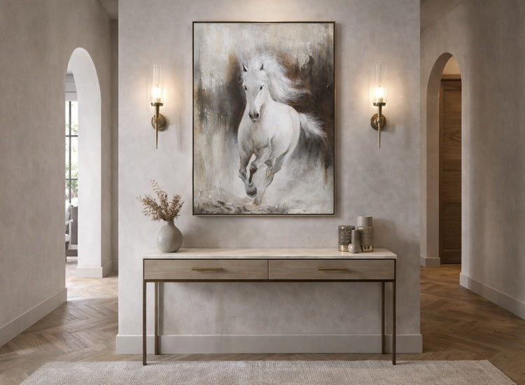 Tablou Decorativ, vopsea in ulei pe panza, Naimeed D7963, efect 3D, montat pe rama dubla din lemn, 100x140x4cm