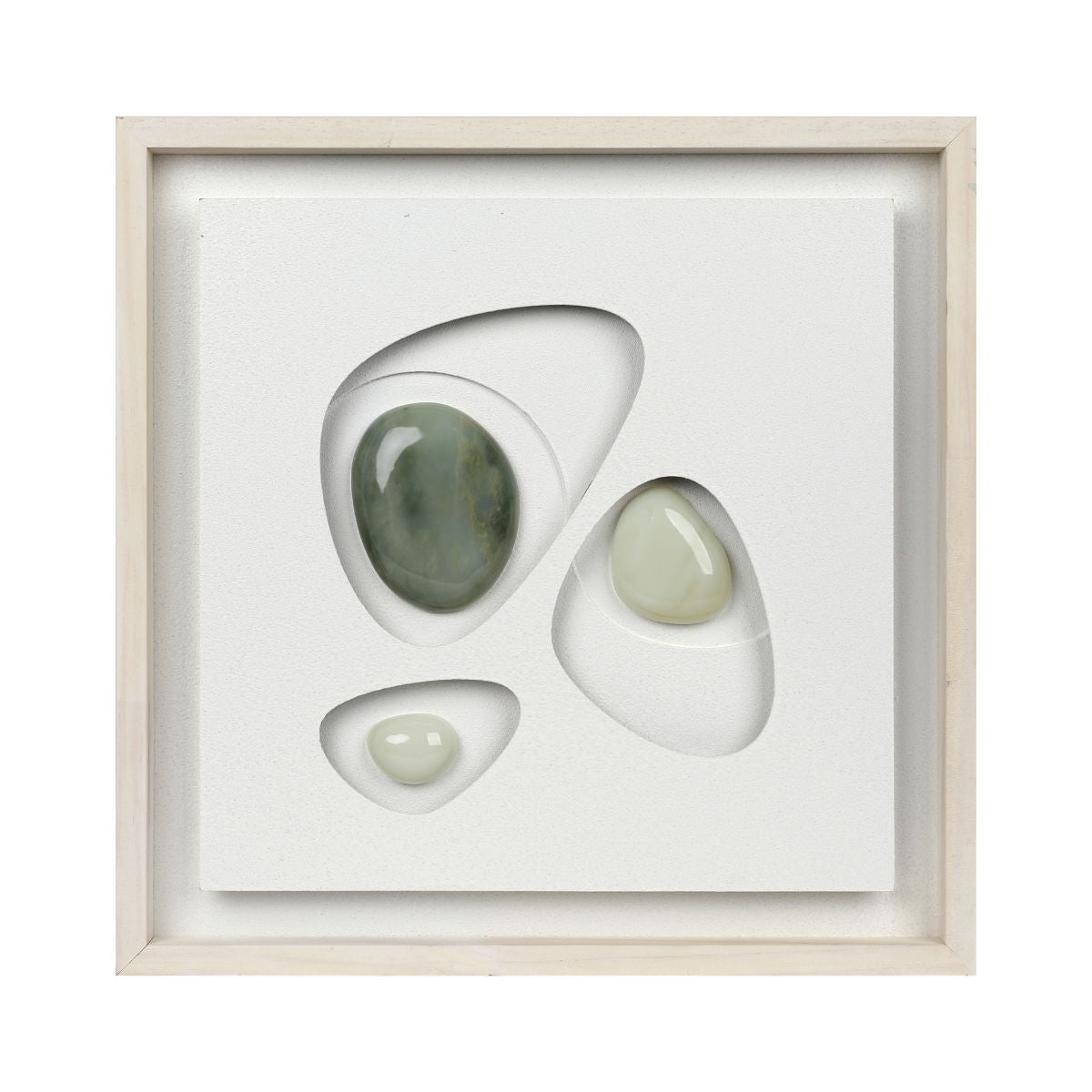 Tablou decorativ, 3D piatra naturala, Naimeed D7969, montat pe rama dubla din lemn, 42x42x3cm