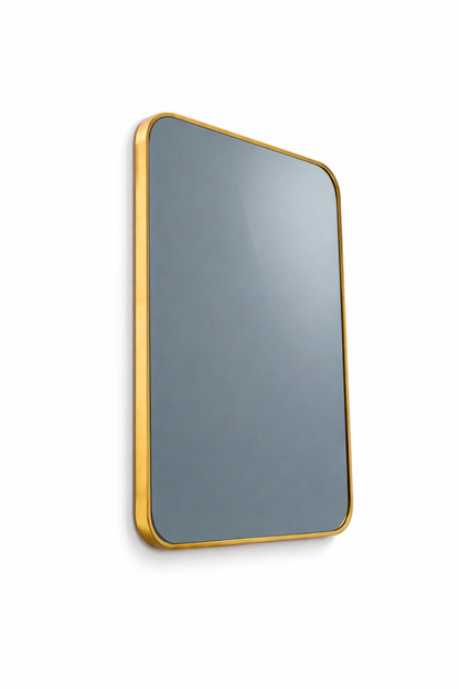 Oglinda Dreptunghiulara de Perete, Naimeed D7972, Rama din Aluminiu, 50x70cm, gold