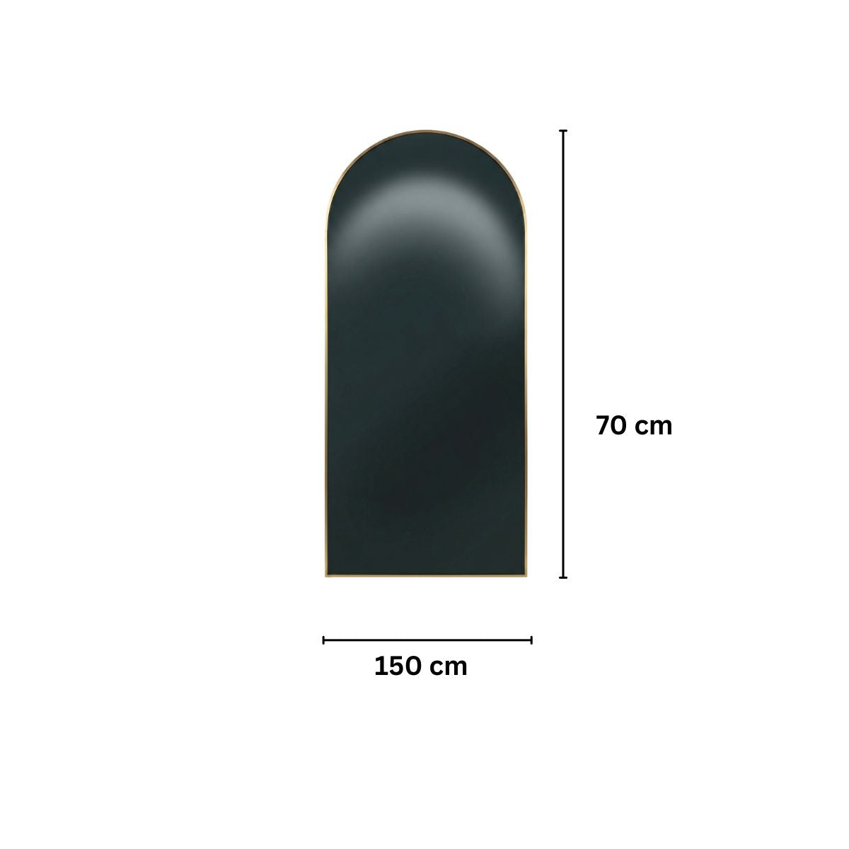 Oglinda Tip Arcada  de Perete, Naimeed D7978, Rama din Aluminiu, 70x150cm