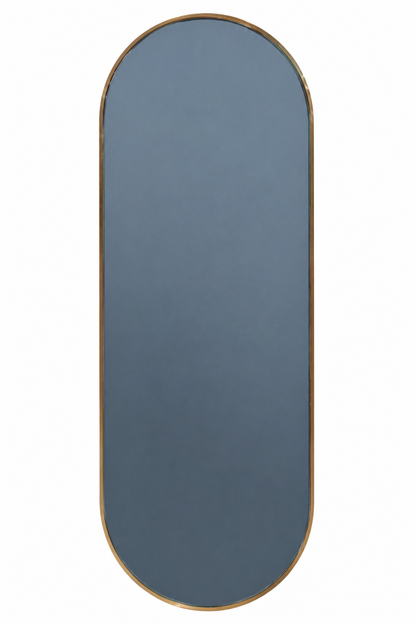 Oglinda Ovala de Perete, Naimeed D7980, Rama din Aluminiu, 60x170cm, auriu