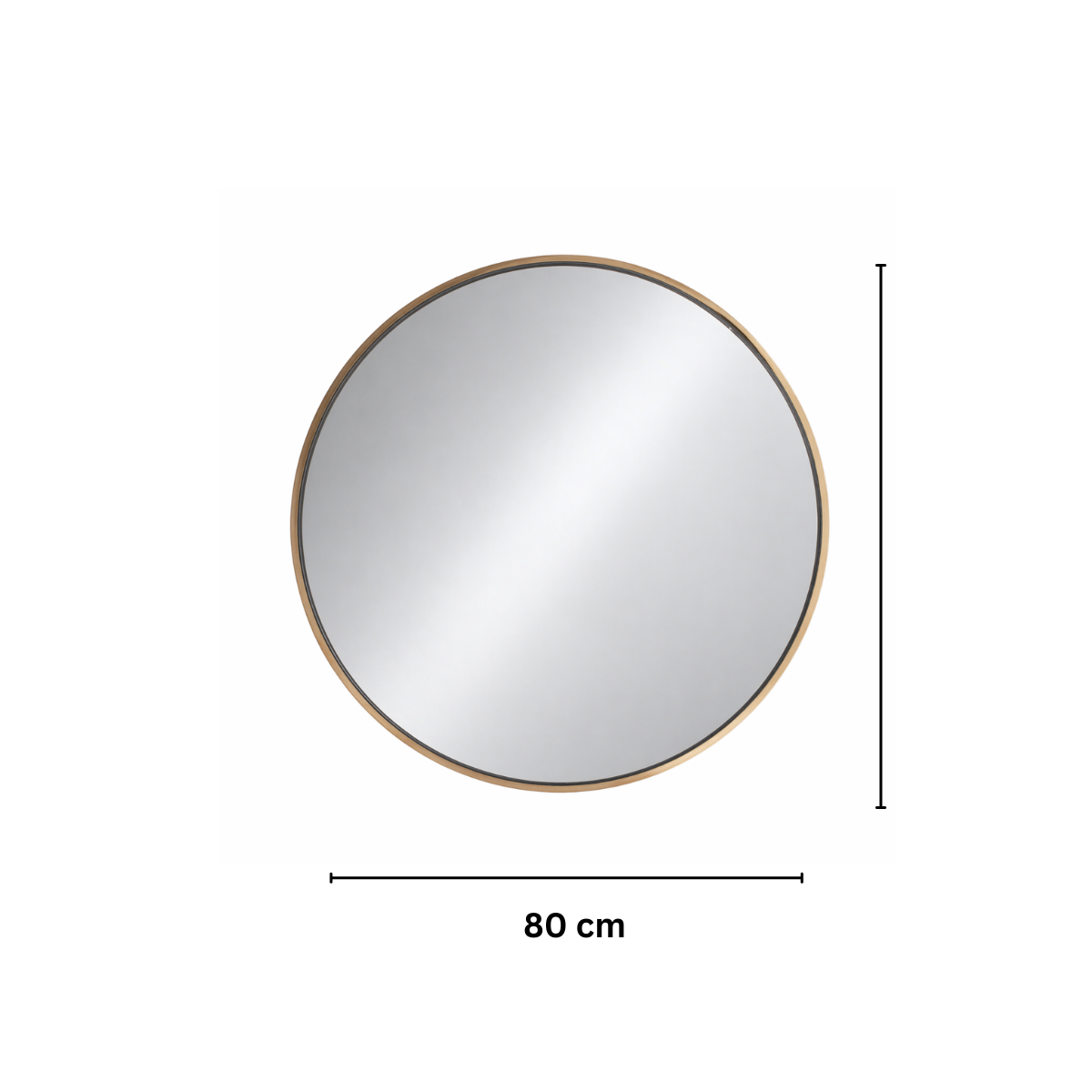 Oglinda de Perete, Naimeed D7986, Rama din Aluminiu, 80 cm