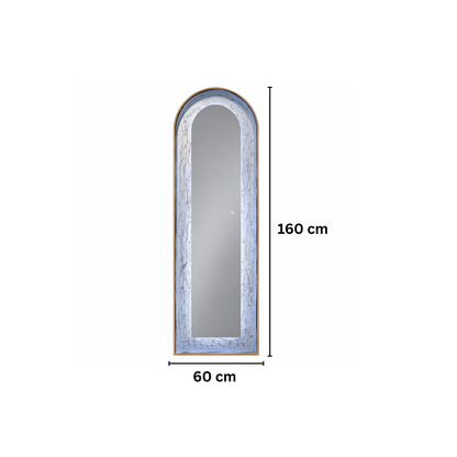 Oglinda LED de Perete Naimeed D7989, 3 Nuante de lumina, Touch, 60x160cm, auriu