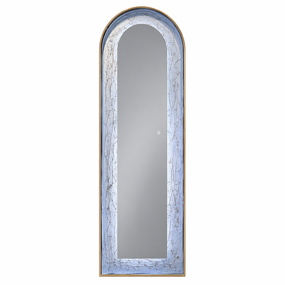 Oglinda LED de Perete Naimeed D7989, 3 Nuante de lumina, Touch, 60x160cm, auriu