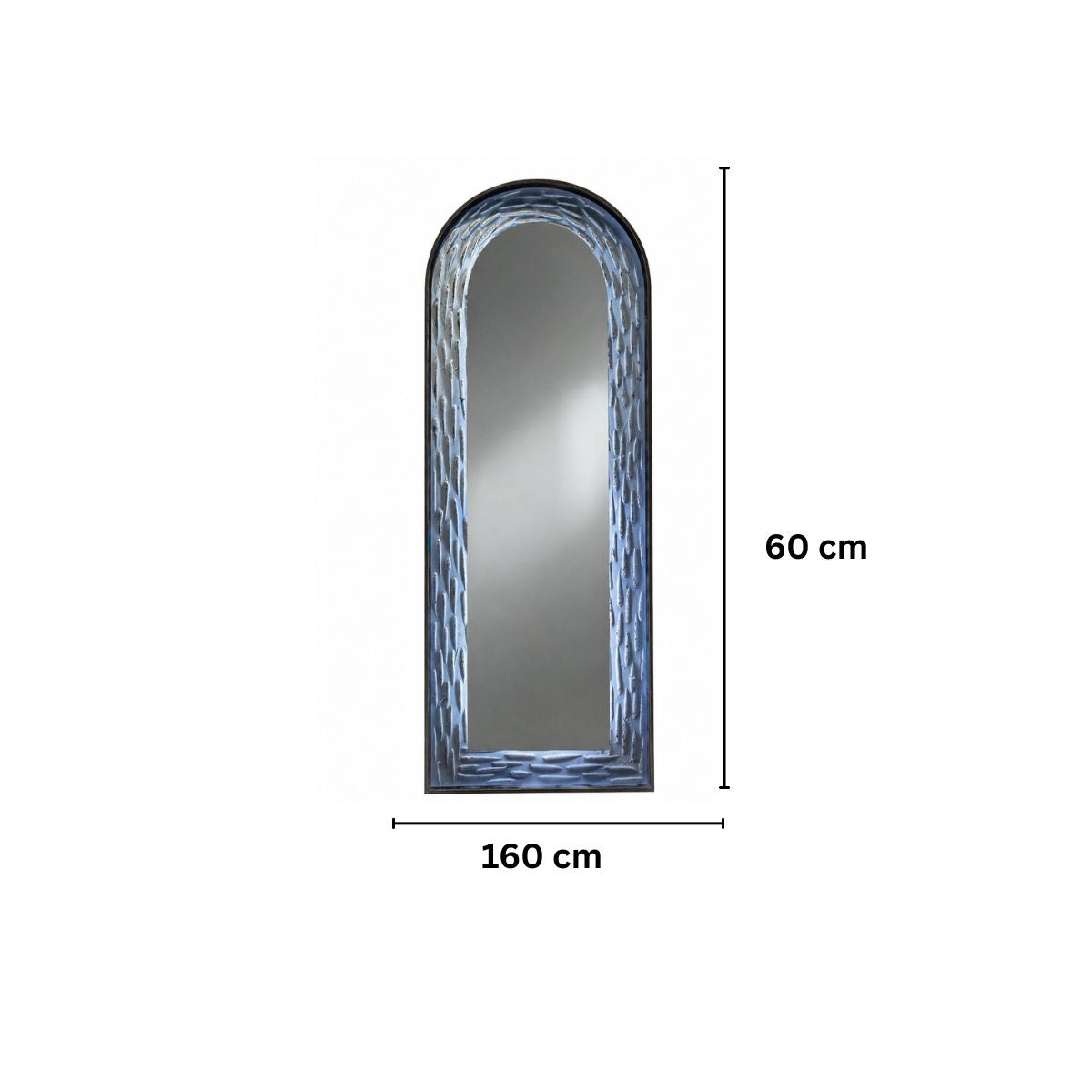 Oglinda LED de Perete, Naimeed D7990, 3 Nuante de lumina, Touch, 60x160cm, auriu