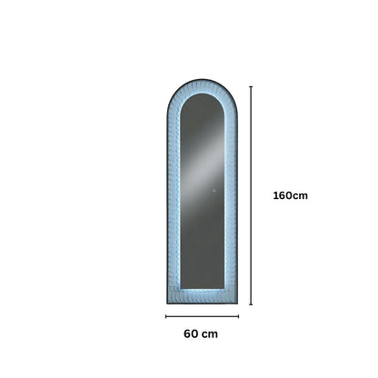 Oglinda LED de Perete, Naimeed D7991, 3 Nuante de lumina, Touch, 60x160cm, negru