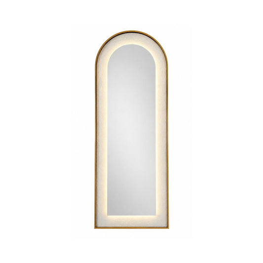 Oglinda LED de Perete Naimeed D7994, 3 Nuante de lumina, Touch, 60x160cm, auriu