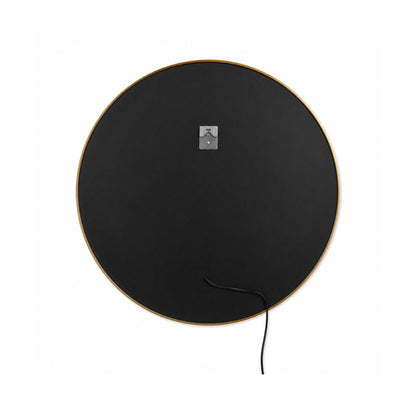 Oglinda LED de Perete, Naimeed D7997, Rama din Aluminiu  Negru, Insert Texturat, 3 Nuante de lumina, 80cm