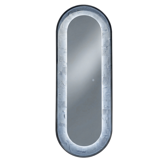 Oglinda LED de Perete, Naimeed D8005, Design Arcuit, 3  Nuante de lumina, Touch, 60x160 cm