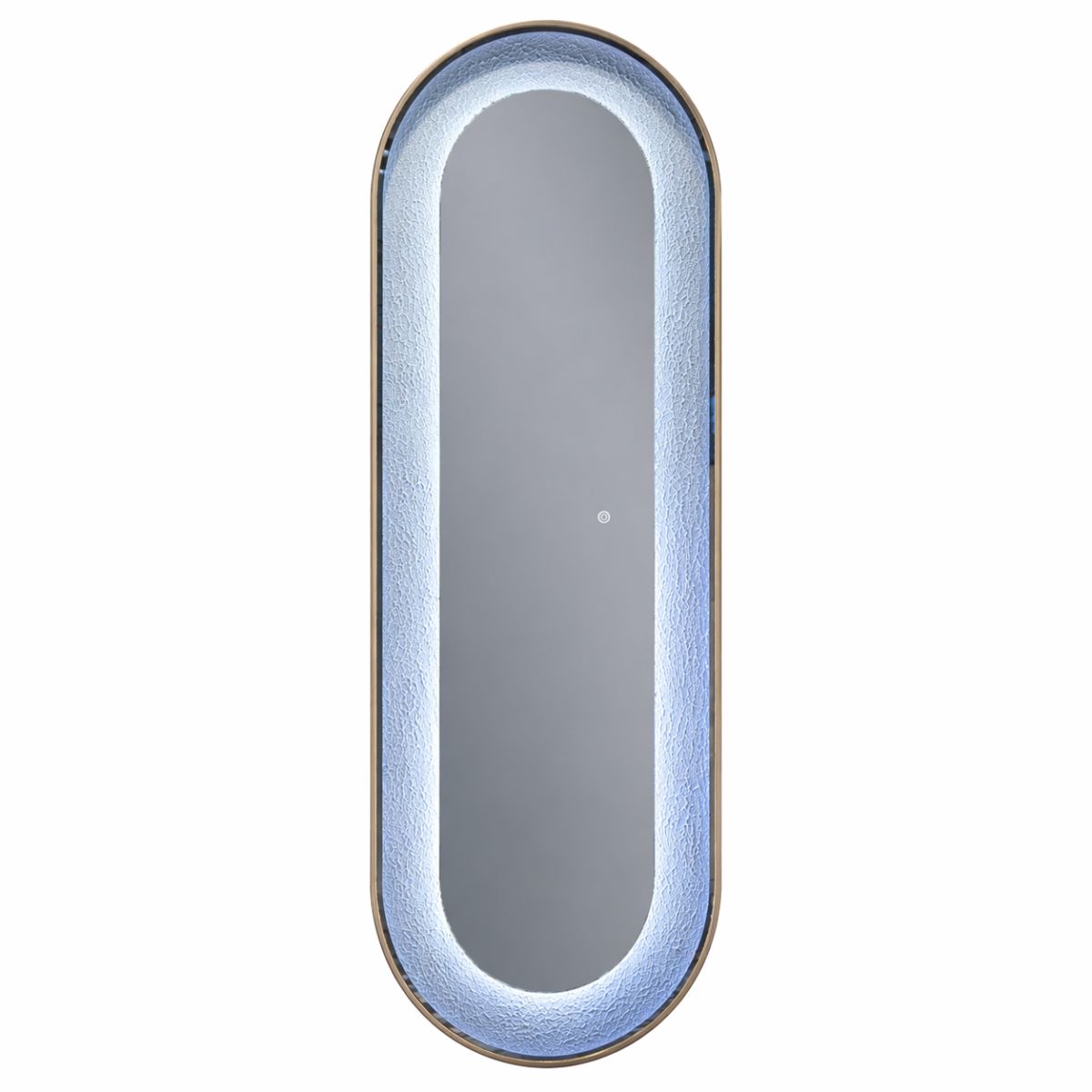 Oglinda LED de Perete, Naimeed D8006, Design Arcuit, 3  Nuante de lumina, Touch, 60x160 cm