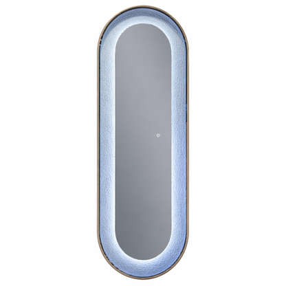 Oglinda LED de Perete, Naimeed D8006, Design Arcuit, 3  Nuante de lumina, Touch, 60x160 cm