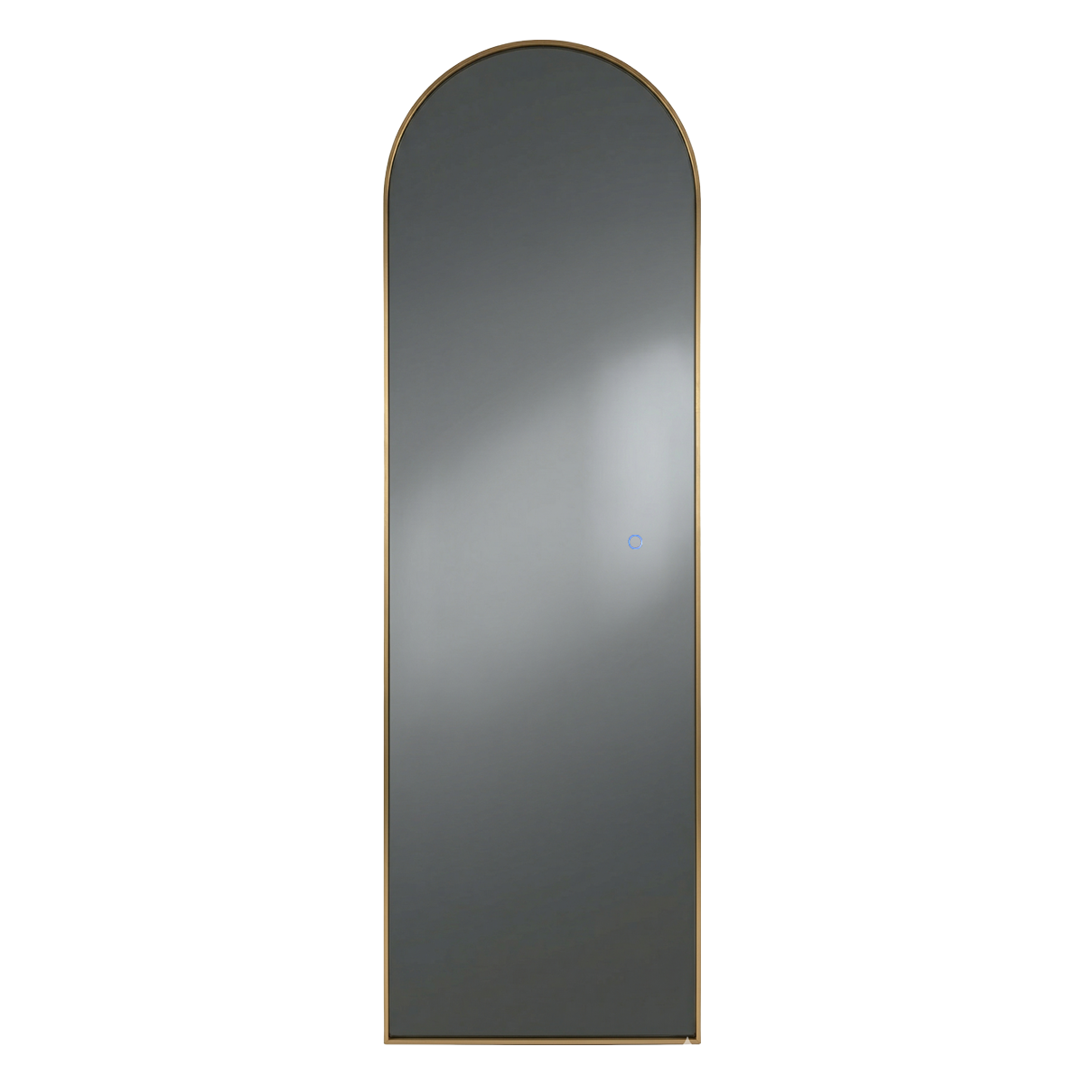 Oglinda tip arcada de Perete sau de podea cu suport, Naimeed D8008, Rama din Aluminiu, 60x180cm, auriu