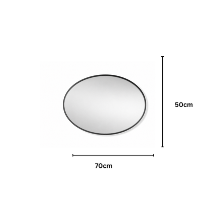 Oglinda de Perete, Naimeed D8012, Rama din Aluminiu, 50x70cm, negru